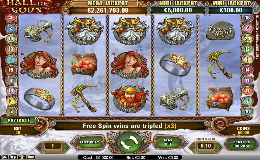 Netent Hall of Gods Slot